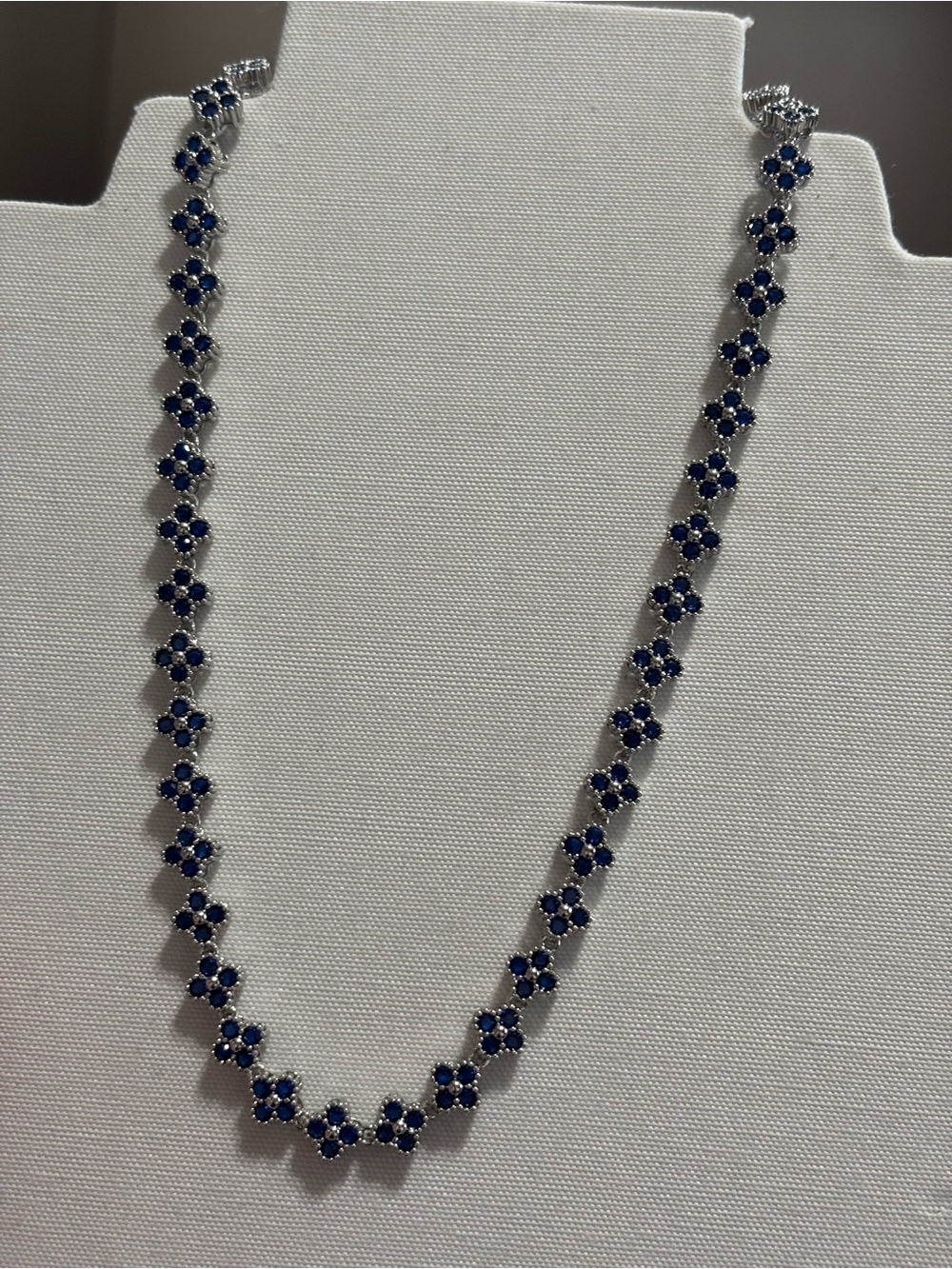 Blue Flower Cluster Necklace - Women's Jewelry